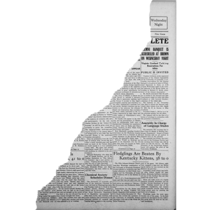 Newspaper PNG piece