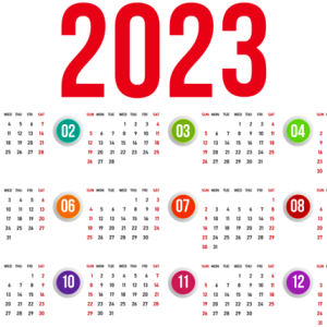 Calendar 2023 PNG