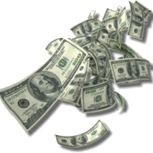 Falling money PNG