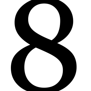 number 8 PNG