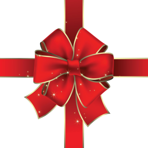 Gift red ribbon PNG image