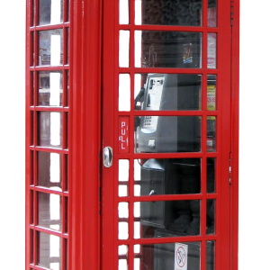 Red telephone box PNG