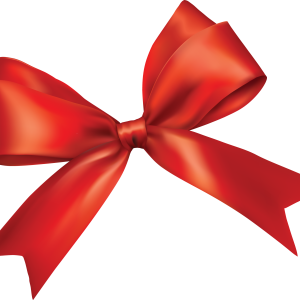 red ribbon bow PNG