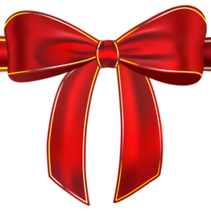 red ribbon bow PNG