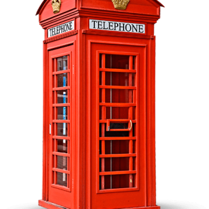 Red telephone box PNG