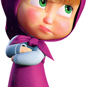 Masha and the Bear PNG, Masha angry PNG