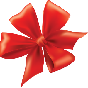 red ribbon bow PNG