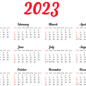 Calendar 2023 PNG