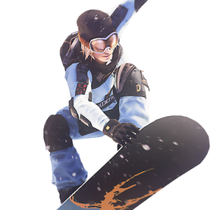 Snowboard man PNG image
