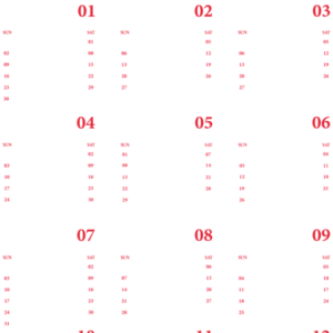 Calendar 2022 year PNG