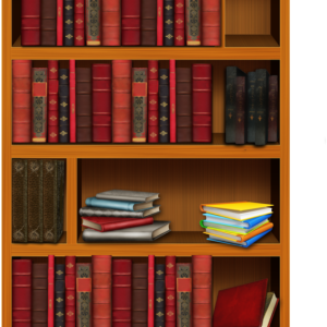Bookshelf, bookcase PNG