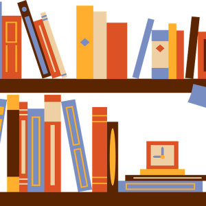 Bookshelf, bookcase PNG