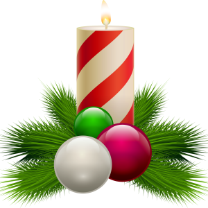 Christmas candle PNG image