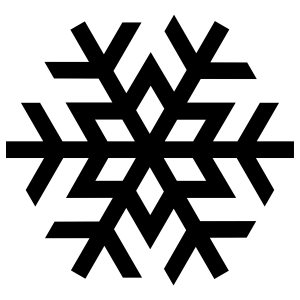 Snowflake silhouette PNG image