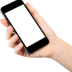 Phone in hand PNG