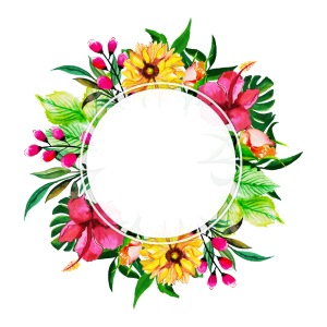 Floral frame PNG