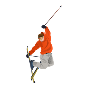 Skiing PNG