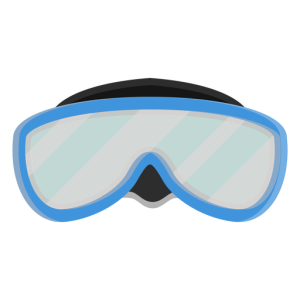 Snorkel, diving mask PNG
