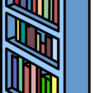 Bookshelf, bookcase PNG