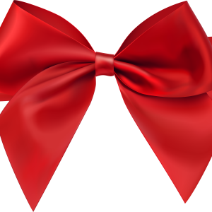 red ribbon bow PNG