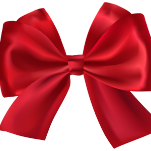 red ribbon bow PNG