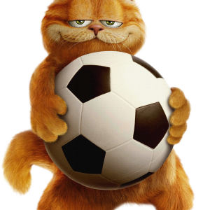 Garfield PNG with ball