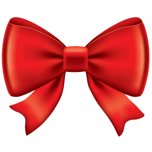 red ribbon bow PNG