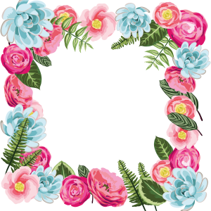 Floral frame PNG