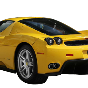Yellow ferrari car PNG image