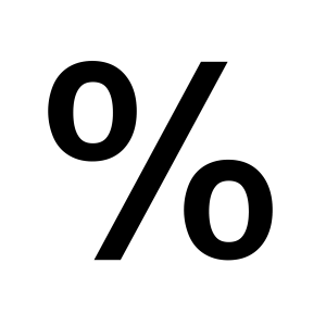 black percent icon PNG