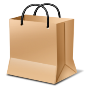 Paper shopping bag PNG image