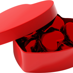 heart gift box PNG image