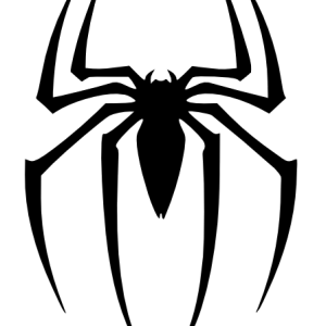 Black spider siluet logo PNG image
