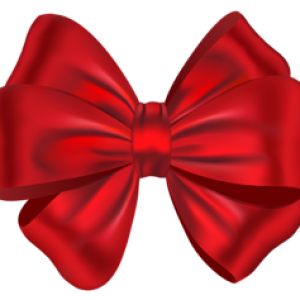 red ribbon bow PNG