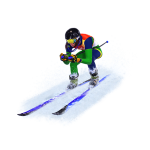 Skiing PNG