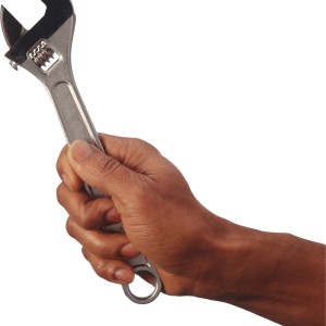 Wrench in hand PNG