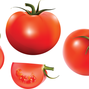 Cutted tomato with knife PNG