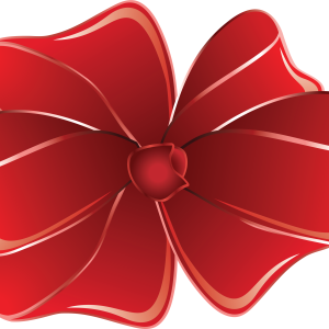 red ribbon bow PNG