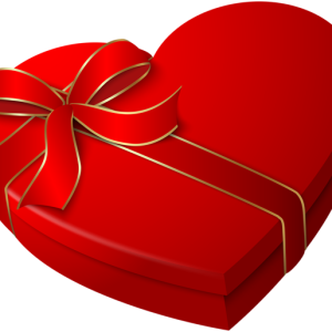 red heart gift box PNG