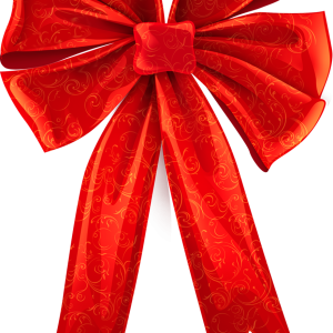 red ribbon bow PNG