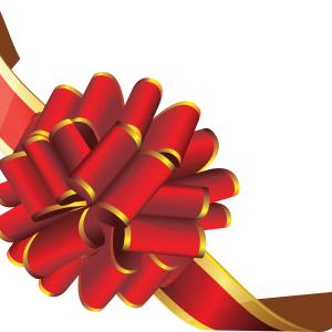red ribbon bow PNG