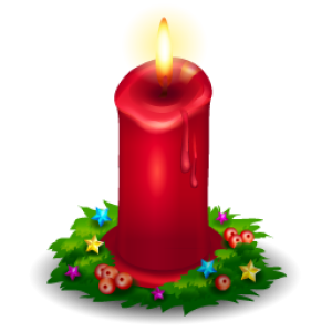 Christmas candle PNG image