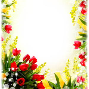 Floral frame PNG