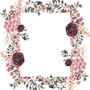 Floral frame PNG