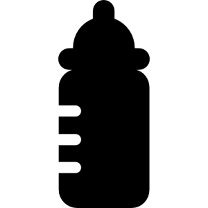 black baby bottle PNG