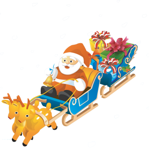 Santa sleigh PNG