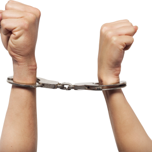 Hands in handcuffs PNG