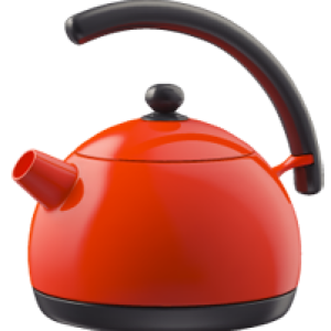 Orange kettle PNG image