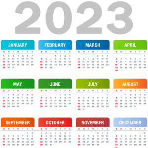 Calendar 2023 PNG