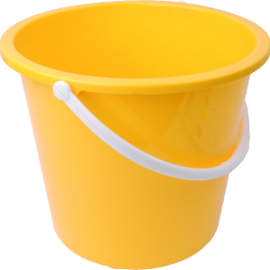 Plastic yellow bucket PNG image free download